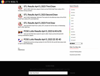 pcso-lottoresults.com screenshot