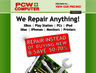 pcwcomputerrepair.com screenshot
