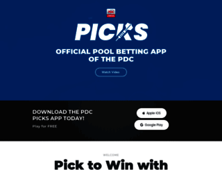 pdcpicks.com screenshot