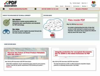 pdfa.org screenshot