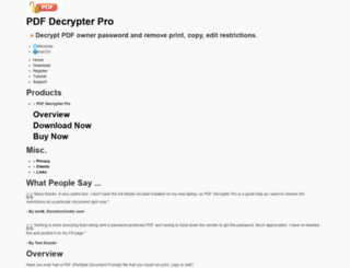 pdfdecrypter.com screenshot