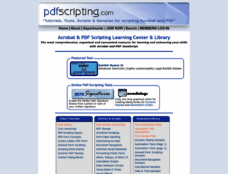 pdfscripting.com screenshot