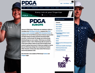 pdga-europe.com screenshot