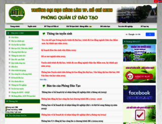 pdt.hcmuaf.edu.vn screenshot