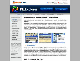 pe-explorer.com screenshot