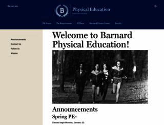 pe.barnard.edu screenshot