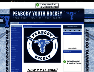 peabodyyouthhockey.org screenshot