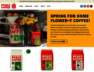 peacecoffee.com screenshot