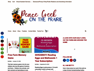 peacecreekontheprairie.com screenshot