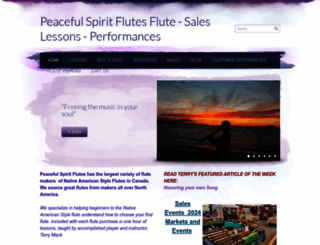 peacefulspiritflutes.com screenshot