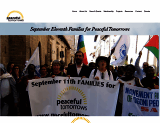 peacefultomorrows.org screenshot