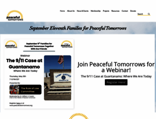 peacefultomorrows.org screenshot