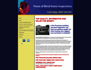 peaceofmindhomeinspections.com.au screenshot