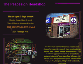 peacesignheadshop.ca screenshot