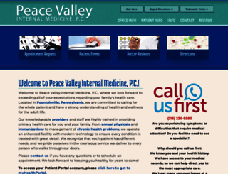 peacevalleymed.com screenshot