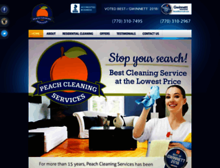 peachcleaningservices.com screenshot