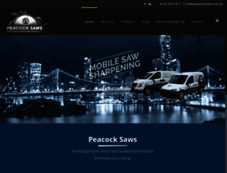 peacocksaws.com.au screenshot