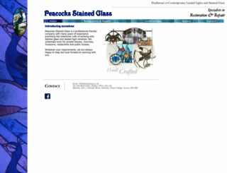 peacocksstainedglass.co.uk screenshot
