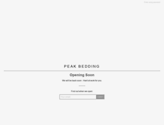 peakbedding.com screenshot