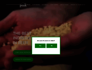 peakbrewing.com screenshot