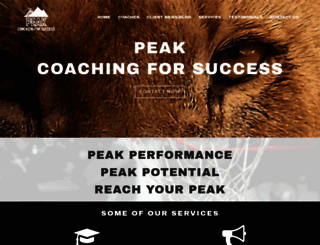 peakcoachingforsuccess.com screenshot