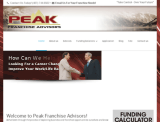 peakfranchise.com screenshot