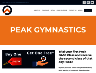 peakgymnastics.com.au screenshot