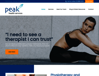 peakhealthservices.com.au screenshot