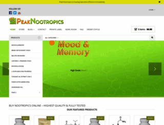 peaknootropics.com screenshot