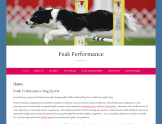 peakperformancedogsports.com screenshot