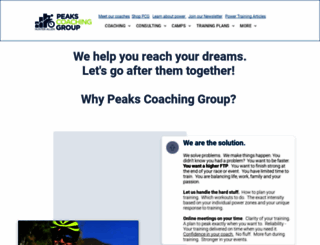peakscoachinggroup.com screenshot
