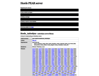 pear.horde.org screenshot