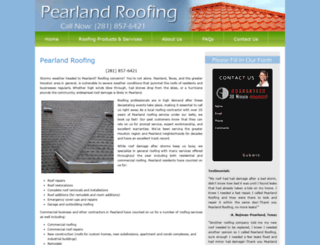 pearlandroofing.org screenshot