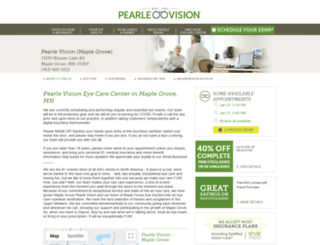 pearlevisionmaplegrove.com screenshot