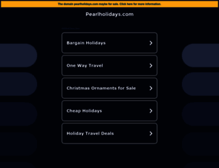 pearlholidays.com screenshot