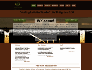 pearparkbaptistchurch.org screenshot