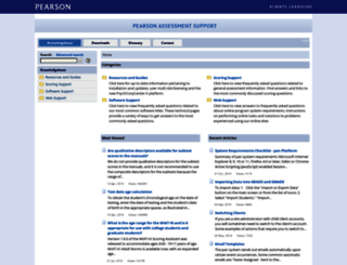 pearsonassessmentsupport.com screenshot