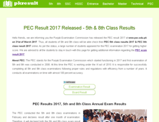 pec.pkresult.com screenshot