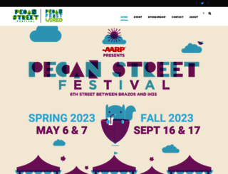 pecanstreetfestival.org screenshot