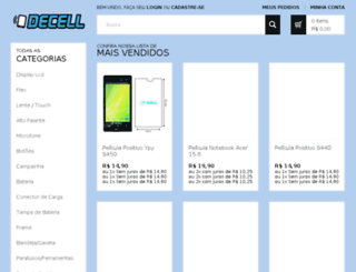 pecasdecell.com.br screenshot