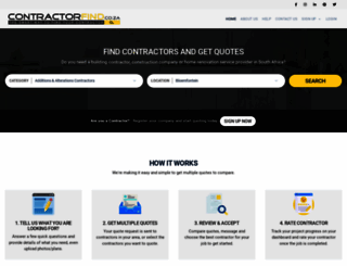 pecontractors.co.za screenshot