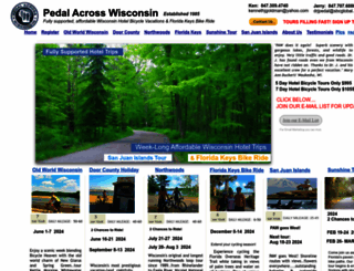 pedalacrosswisconsin.com screenshot