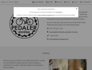 pedalerwineandbeer.com screenshot