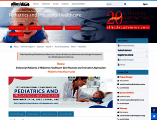 pediatrichealthcare.alliedacademies.com screenshot