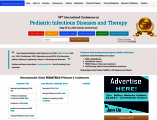 pediatricinfections.conferenceseries.com screenshot