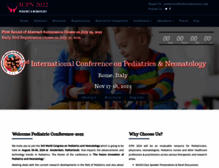 pediatrics.infoconferences.com screenshot