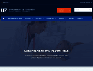 pediatrics.med.jax.ufl.edu screenshot