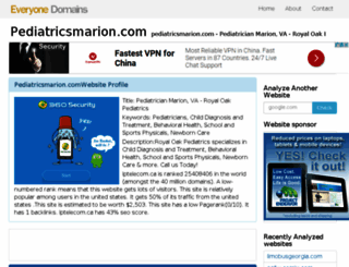 pediatricsmarion.com.everyone.domains screenshot