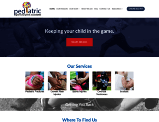 pediatricsportsandspine.com screenshot