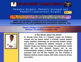 pediatricsurgery.in screenshot